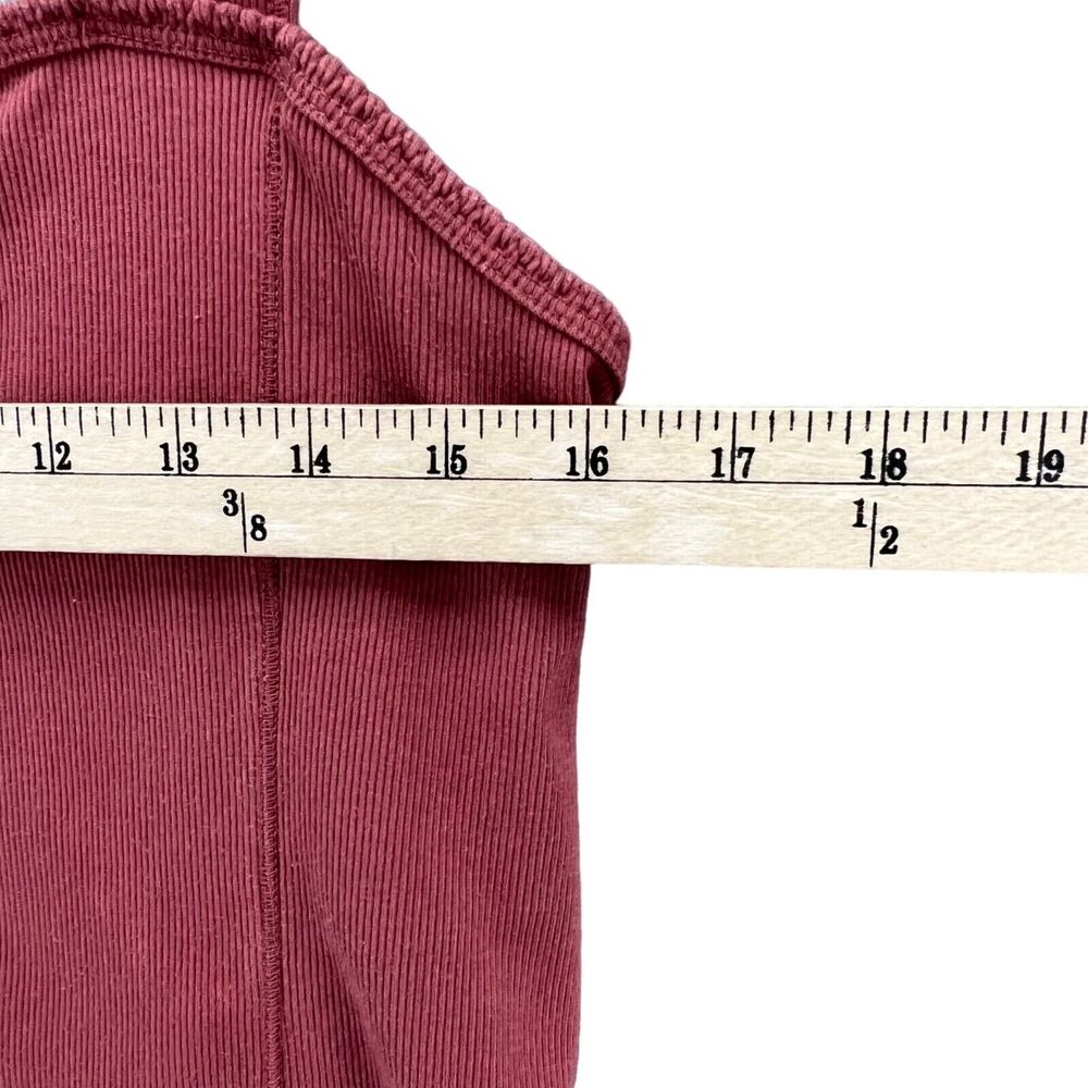 Abercrombie Fitch Y2K Crop Top Womens XL Pink Button Square Neck Ribbed Tank - Picture 6 of 12